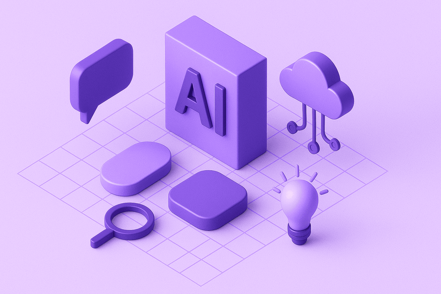 Illustration of a person using AI tools